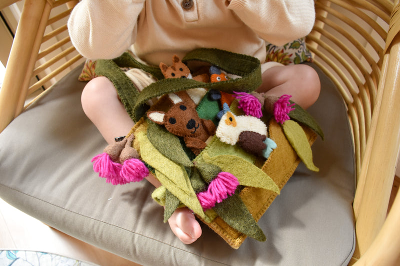Tara Treasures Felt Australian Gumnut Playscape Bag Australian Animals 3yrs+