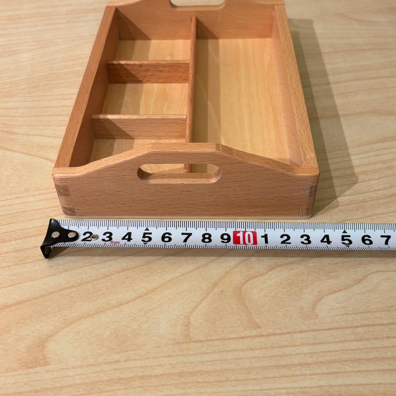 Montessori 3 Compartment Wooden Sorting Tray