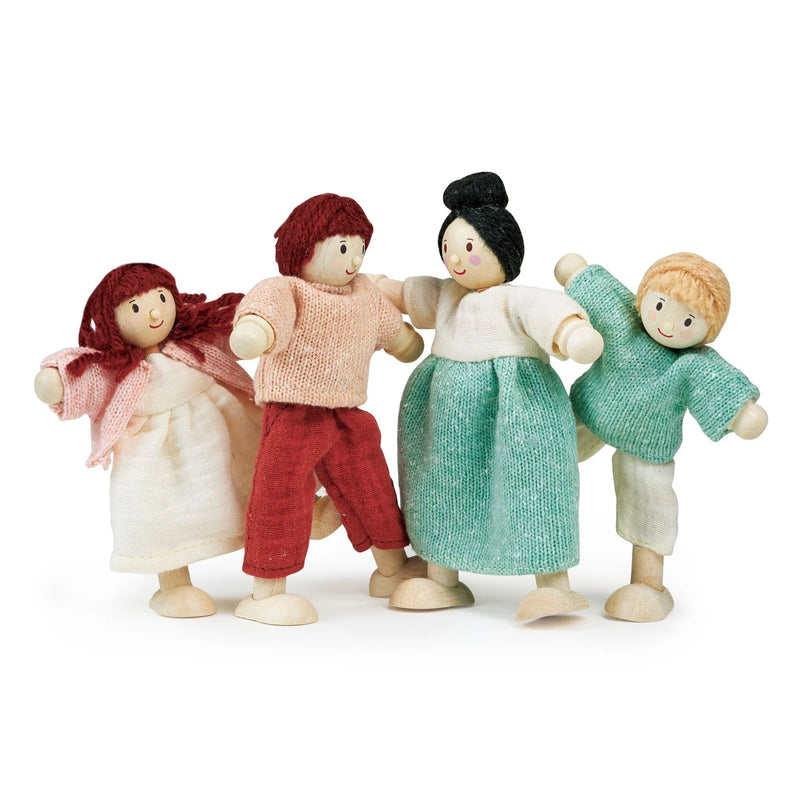 The Honeybunch Doll Family Set of 4 by Mentari Flexible Dolls Pretend and Imaginative Play Dollhouse Play 3yrs+