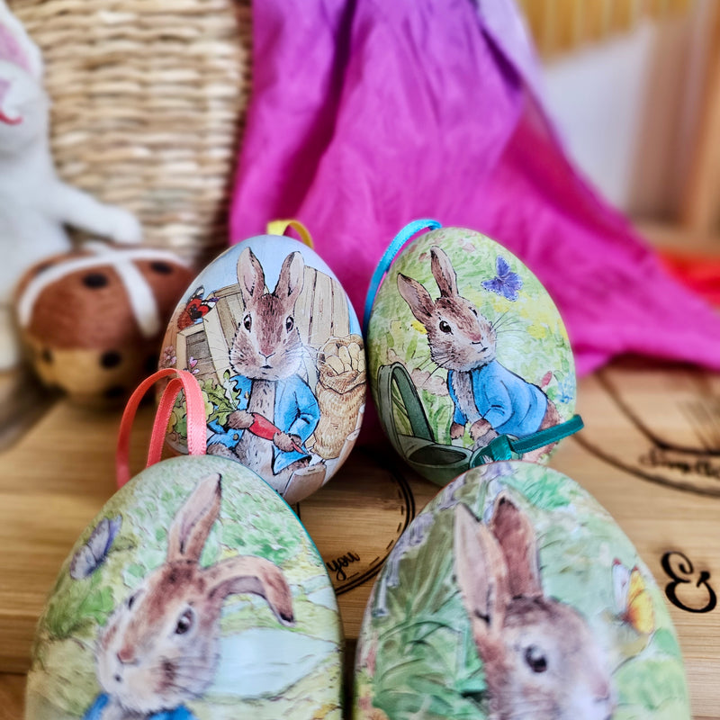 Peter Rabbit Easter Mini Egg Shape Tins Easter 6cm x 4.5cm