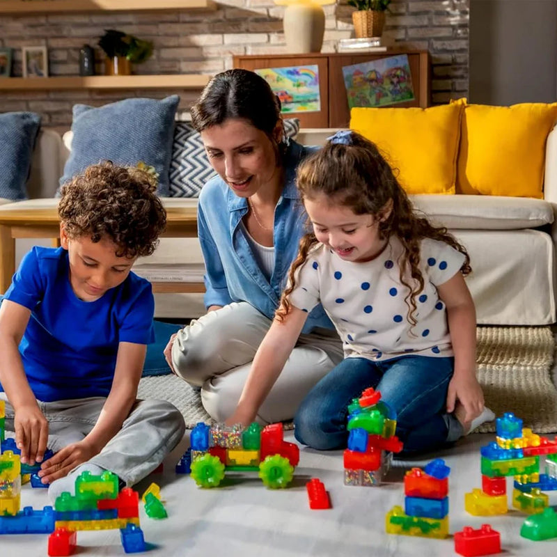 Jelly Blox Stash and Stack 2 in 1 with Storage Case 30pcs Squishy Sensory Creative Play Gift Idea for Toddler 2yrs+