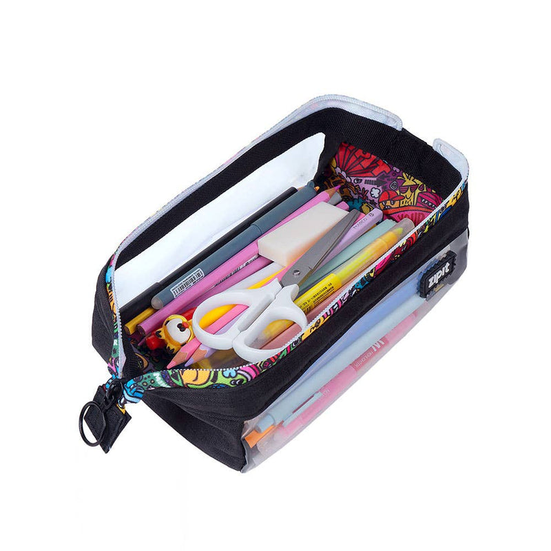 ZIPIT Clear Lenny Pencil Case Stationary Best Seller 3yrs+