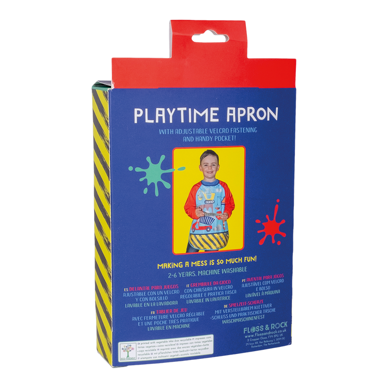 Floss & Rock Playtime Waterproof Apron Construction Mess Play Practical Life Materials 2-6yrs