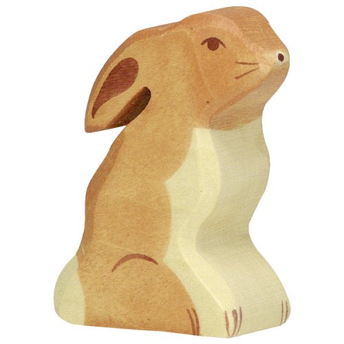 Holztiger Hare Rabbit Wooden Animals Sitting Wooden Woodland & Meadow Animal 3yrs+