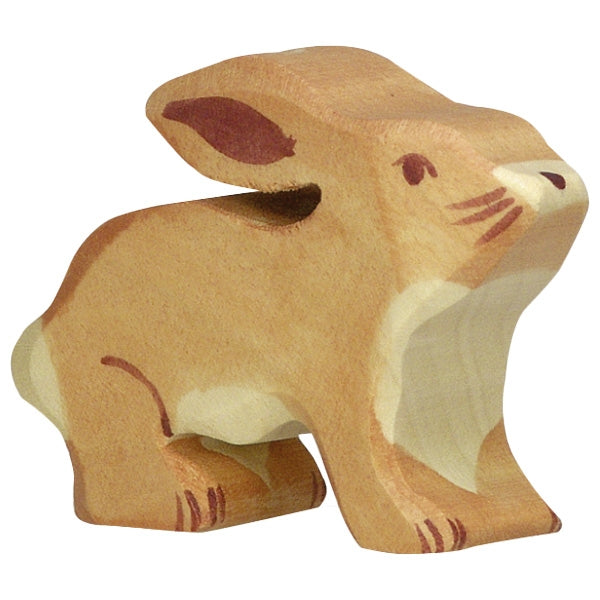 Holztiger Hare Rabbit Small Wooden Woodland & Meadow Animal