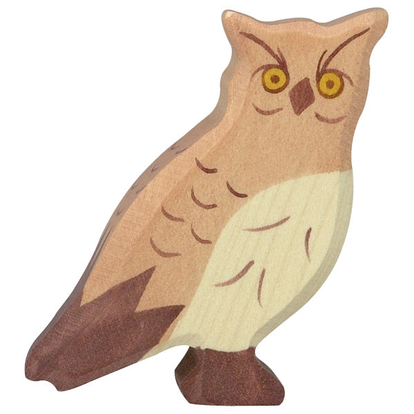 Holztiger Eagle Owl Wooden Animals Woodland 3yrs+