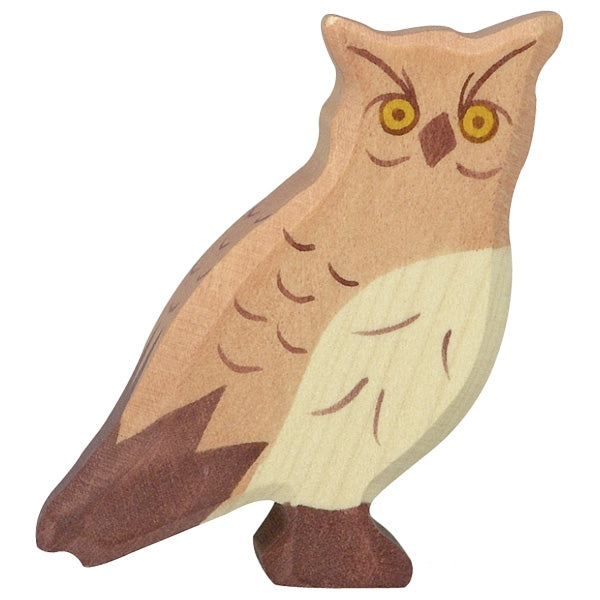 Holztiger Eagle Owl Wooden Woodland Animal