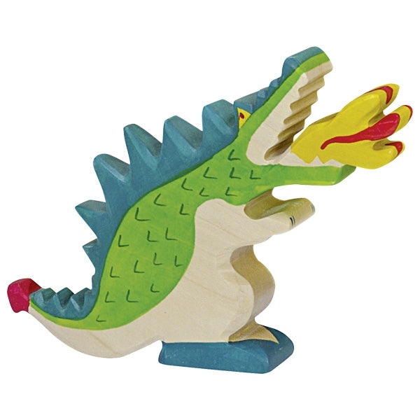 Holztiger Green Dragon Wooden Animals Dinosaur toy Dinosaur and Dragon Theme 3yrs+