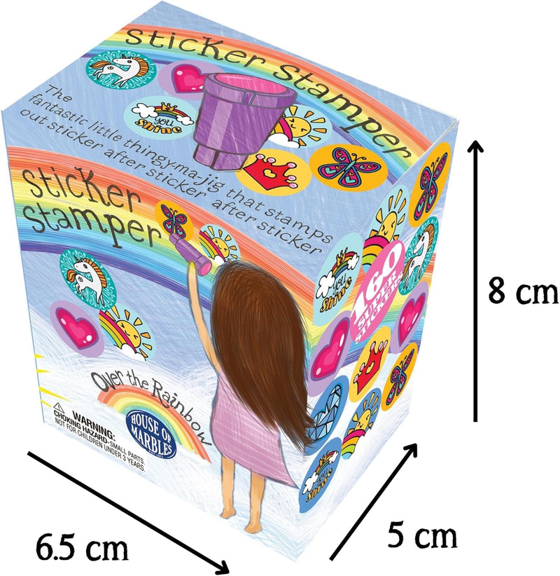 Rainbow Sticker Stamper by House of Marbles Art and Craft for Kids Fairy Unicorn and Castle Theme  3yrs+