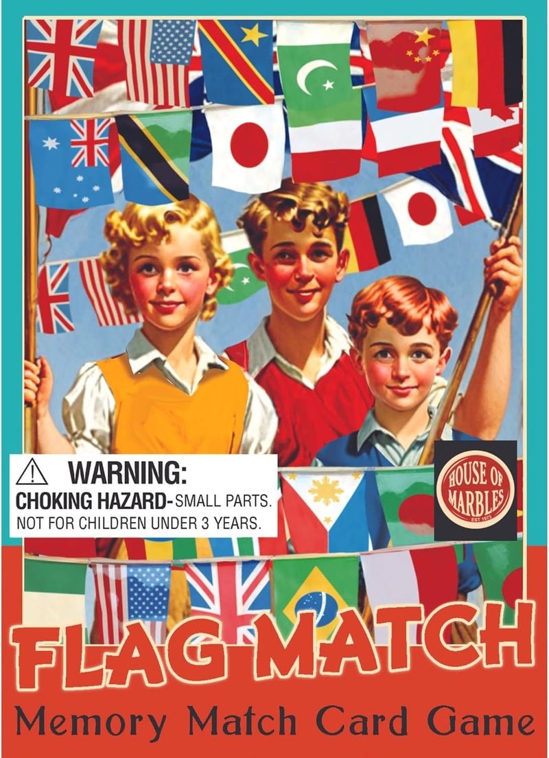 Flag Match Memory Card Game by House of Marbles 4yrs+