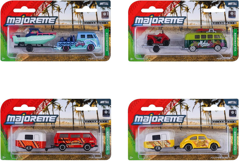 Majorette Volkswagen The Originals Trailer 1pc 4 Designs Metal Travel Toys Car Gift Idea for 3yrs+