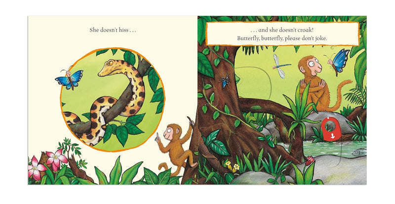 Monkey Puzzle Push Pull And Slide Book (Board Book) by Julia Donaldson, Axel Scheffler Interactive Kids Picture Book