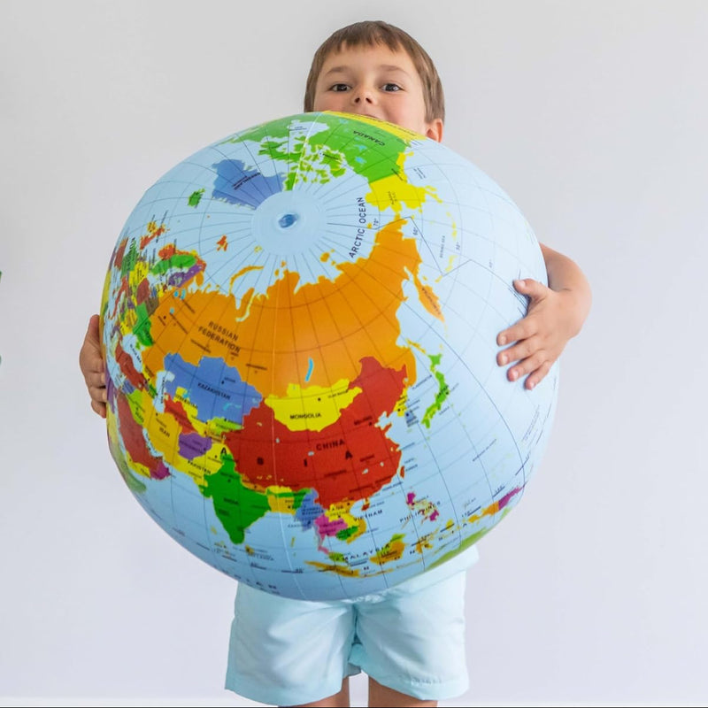 Tiger Tribe Inflatable World Globe Countries and Cities 50cm Early Science STEM Toys 4yrs+