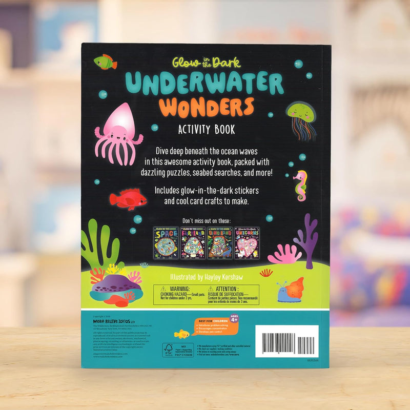 Glow in The Dark Underwater Wonders Activity Book (Paperback) Art and Craft for Kids 4yrs+