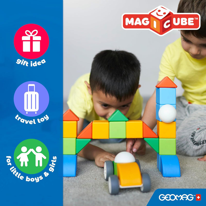 Geomag Magicube Magnetic Cubes Creative Set 64pcs Magnetic Toys Building Blocks STEM Toys School Range12m+