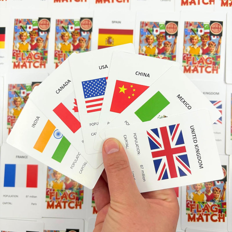 Flag Match Memory Card Game by House of Marbles 4yrs+