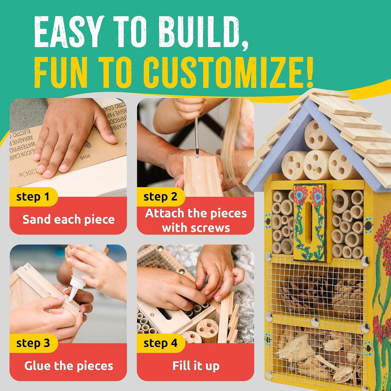 Wooden Bug Hotel DIY Woodworking Kit by Sparkjump 4yrs+