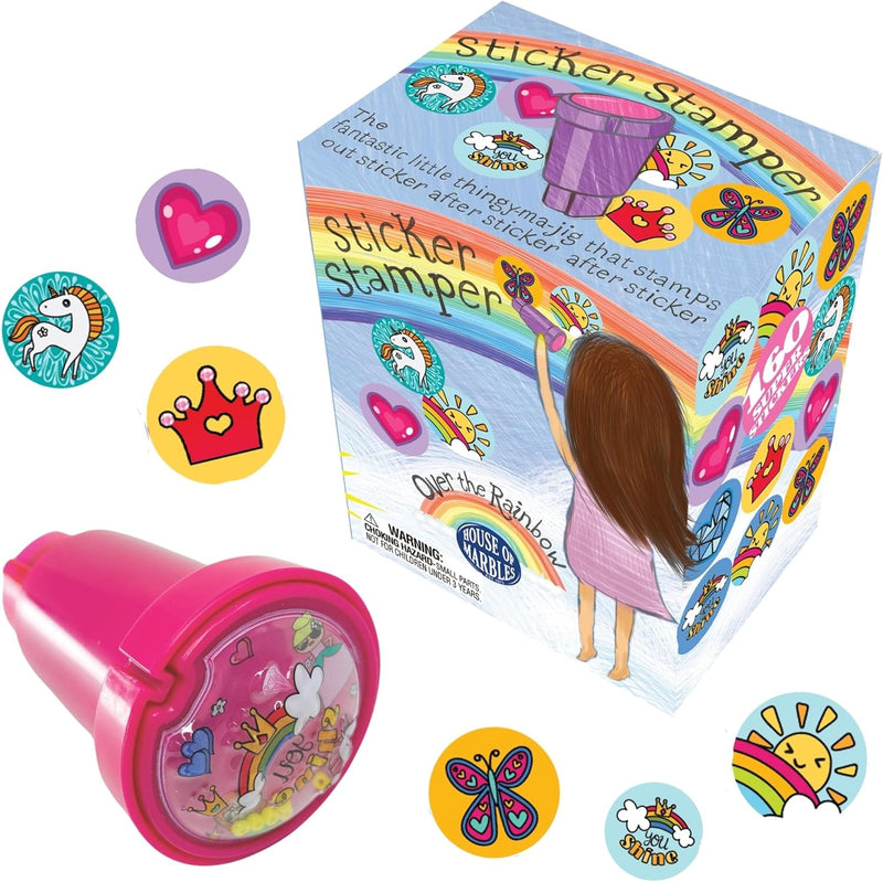 Rainbow Sticker Stamper by House of Marbles Art and Craft for Kids Fairy Unicorn and Castle Theme  3yrs+
