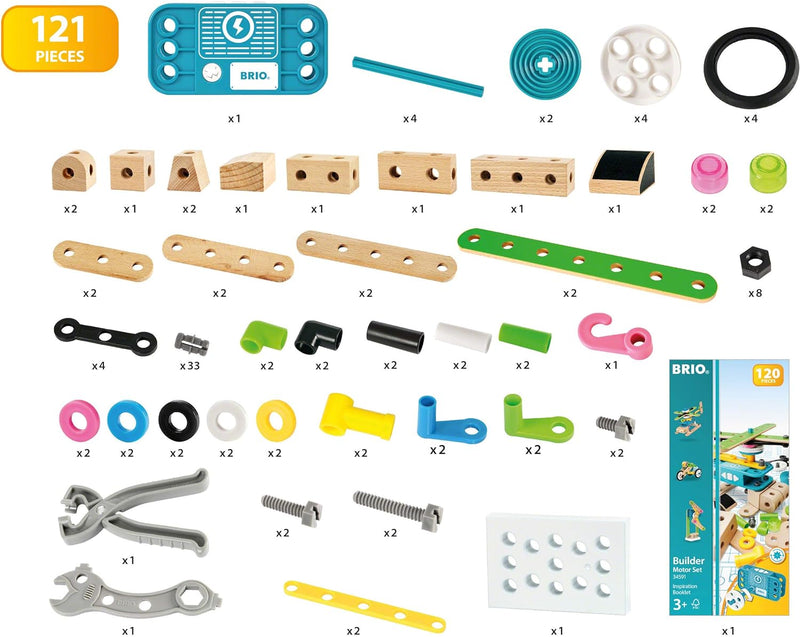 BRIO Builder Motor Set 121 Pieces Building Kit Large Set Best Seller 3yrs+