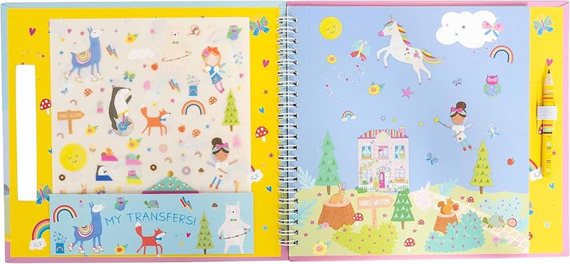 Floss & Rock Transfer Fun Rainbow Fairy Activity Book Art and Craft for Kids Fairy Unicorn and Castle Theme 3yrs+