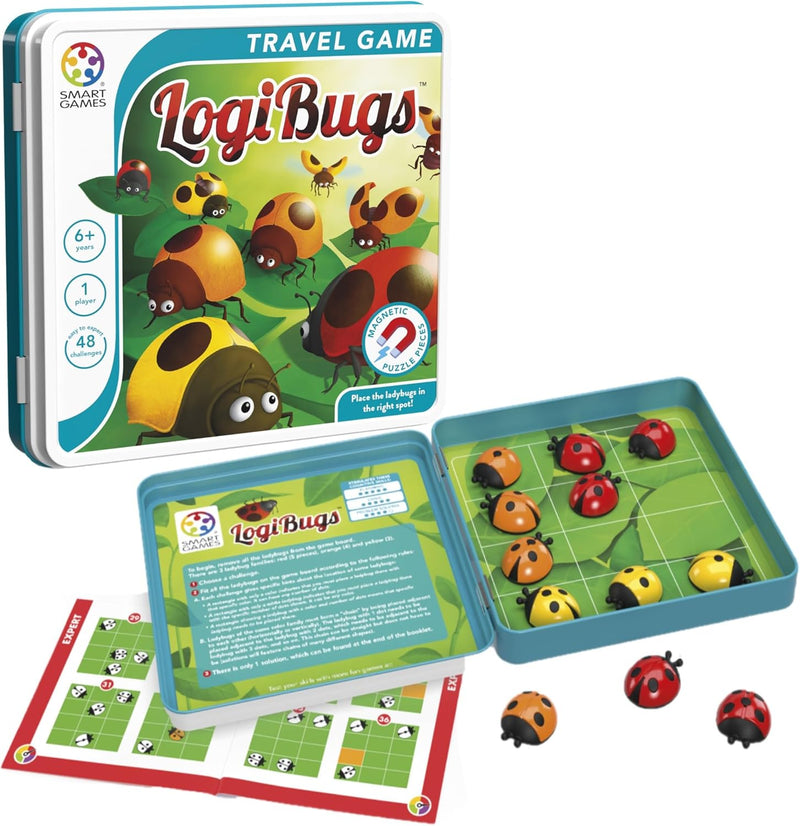 Smart Games Logibugs Magnetic Strategy Game Travel Toys 6yrs+