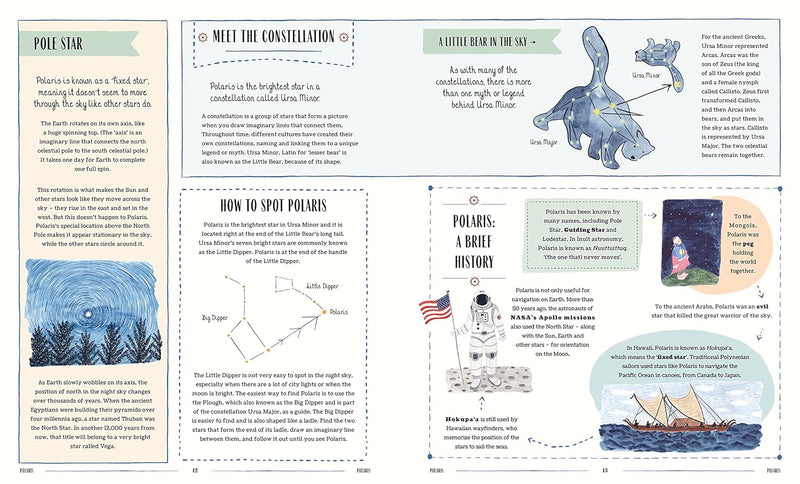 Glow Book A Child's Guide to the Night Sky (Hardcover) by Noelia Gonzalez, Sara Boccaccini Meadows from Magic Cat - Space and Mindfulness Non-fiction Kids Picture Book