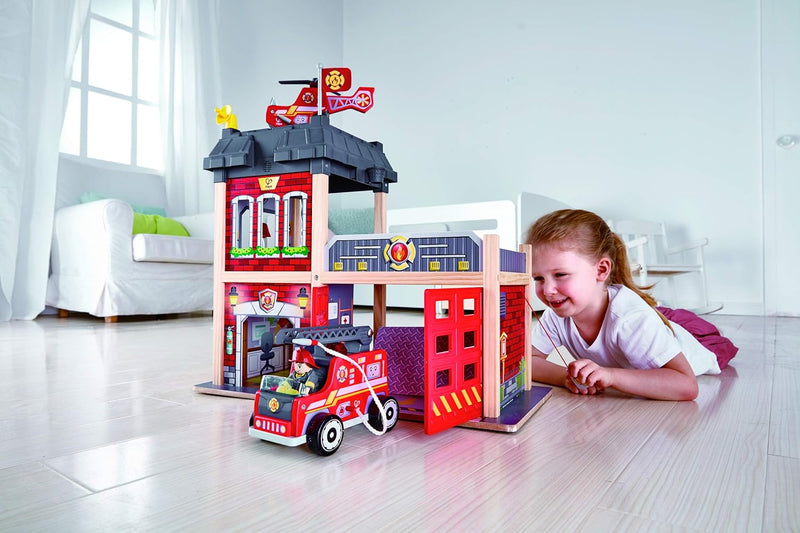 Hape City Fire Station 3yrs+ (Bulky Shipping)