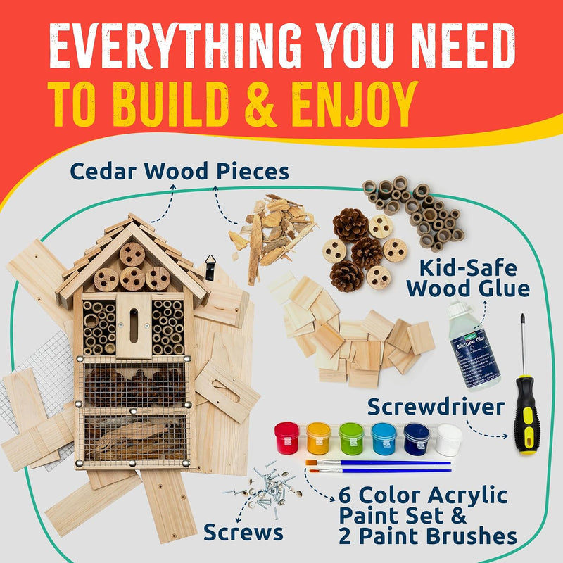 Wooden Bug Hotel DIY Woodworking Kit by Sparkjump 4yrs+