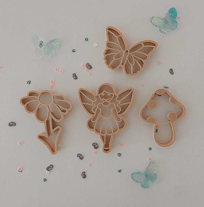Kinfolk Pantry Fairytale Fairy Cutter Set Eco Cutter Set Playdough Sand Toys Art and craft for kids Fairy Unicorn and Castle Theme 3yrs+