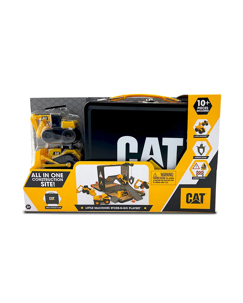 Cat Truck Toys Little Machines Store n Go Playset with 3 Vehicles Metal Toy Car Best Seller 3yrs+
