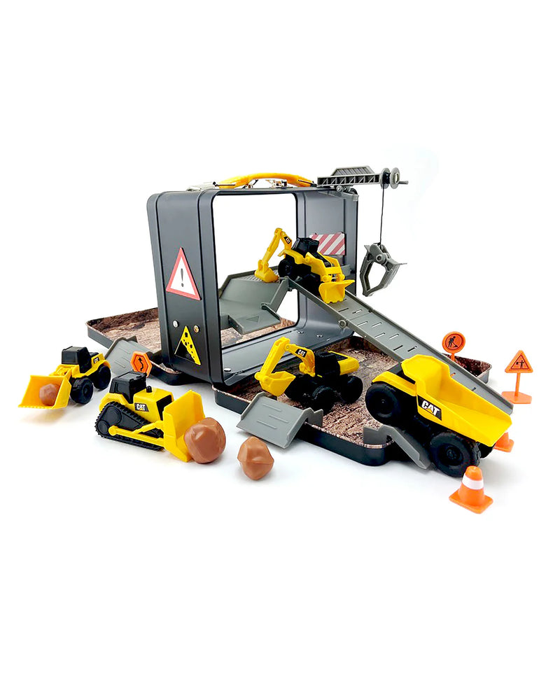 Cat Truck Toys Little Machines Store n Go Playset with 3 Vehicles Metal Toy Car Best Seller 3yrs+