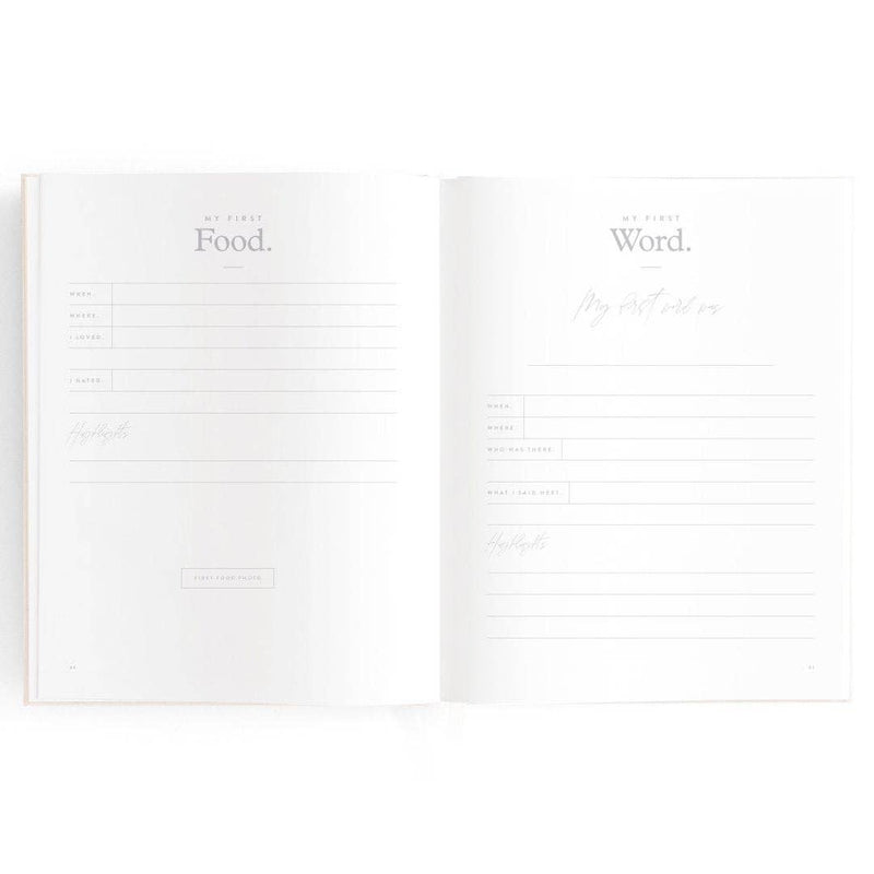 Fox & Fallow Baby Book Buttermilk Baby Journal Keepsake Memory Book (Hardcover)
