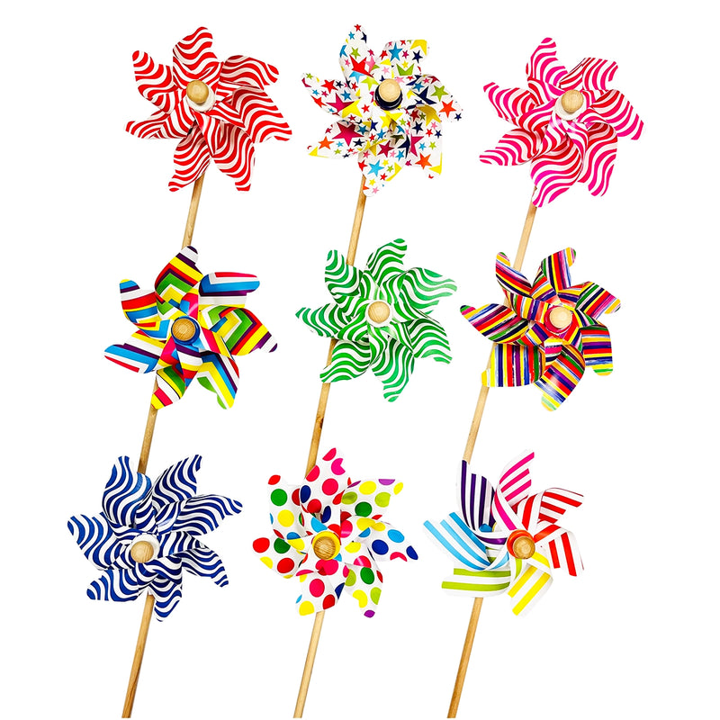 Whirly Premium Italian Windmills Medium (Mezzo) Multicolour Diameter 21cm Total Height 54.5cm 18m+