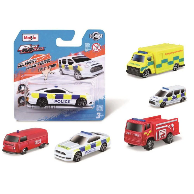 Maisto Metal Alarm Busters Emergency Vehicle with Light and Sound 1pc 5 Designs Car 3yrs+