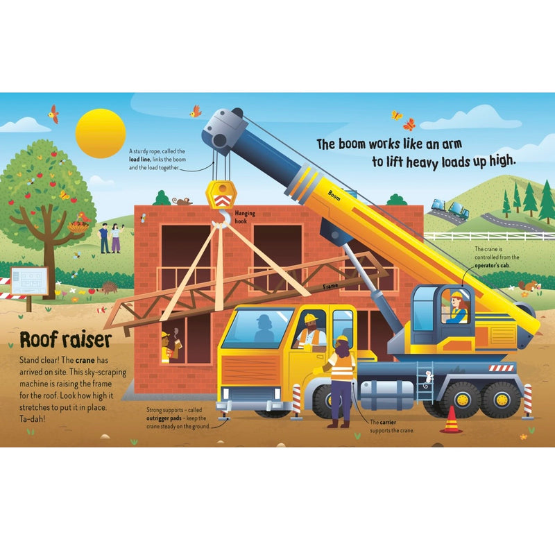 Time to Explore Big Machines With a Foldout Surprise (Hardcover) by Andrea Mills by DK Books Discovering 13 Construction Vehicles and Their Jobs