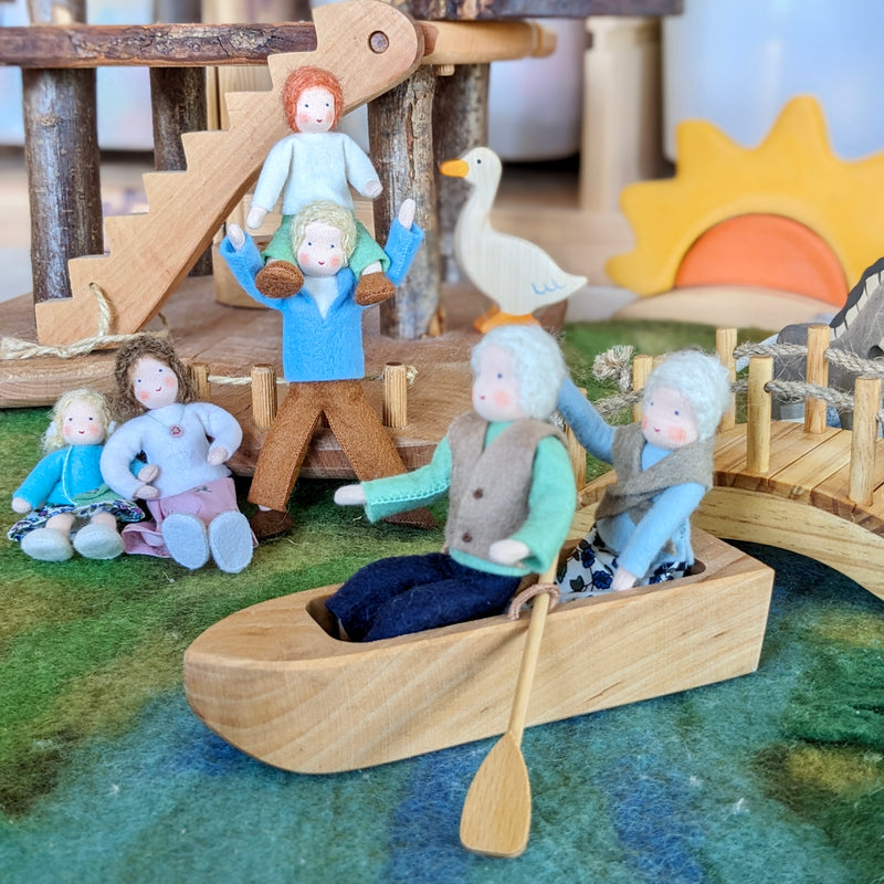 Doll House Doll Pretend Play Family Son 10cm Hand Made by Ambrosius 3yrs+