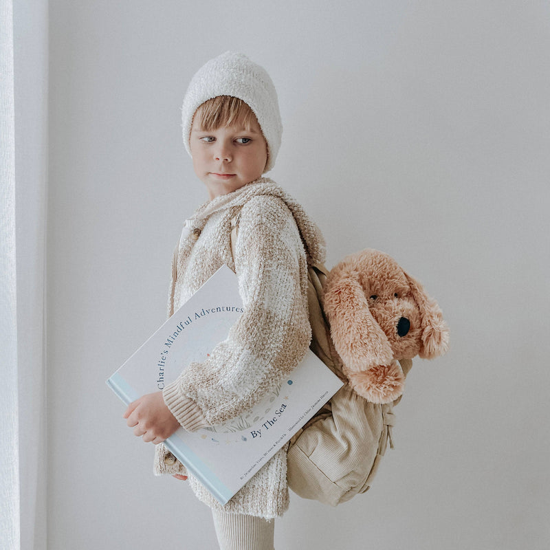 Mindful & Co Kids Charlie The Sensory Puppy Dog Weight Plush Toys Wellbeing Gifting Idea Best Seller 3yrs+