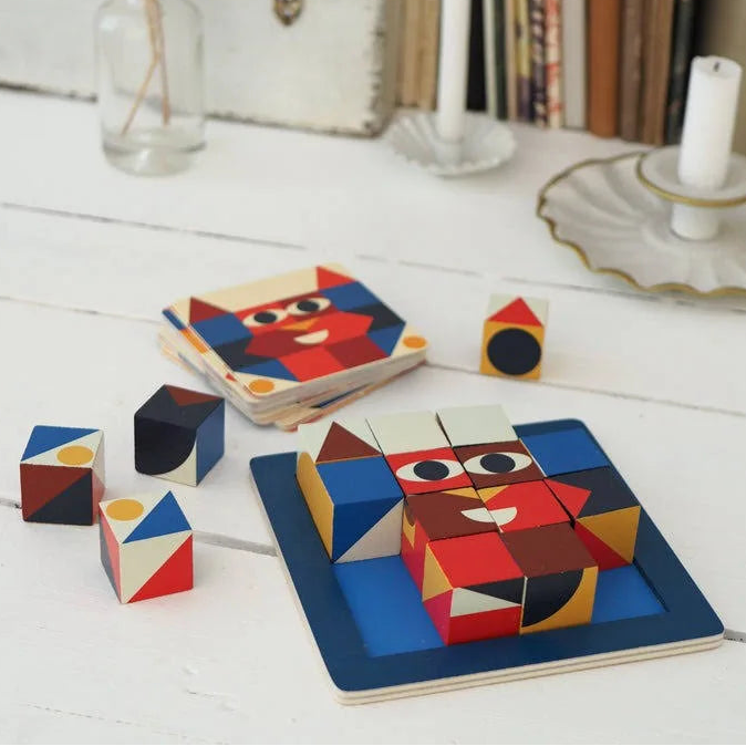 Cubologic 16 Wooden Cubes Game with 30 challenges Early Science STEM Toys Gifting Idea for 8yrs+