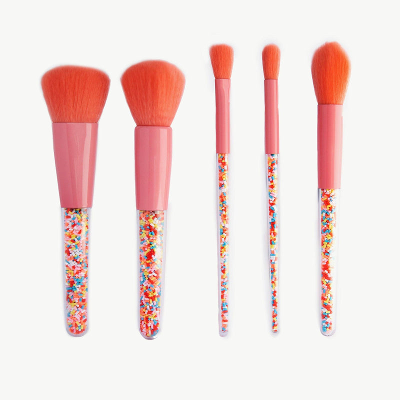 Oh Flossy Sprinkle Makeup Brush With Sweet Sprinkle Handles Set of 5 Gift Idea for 3yrs+