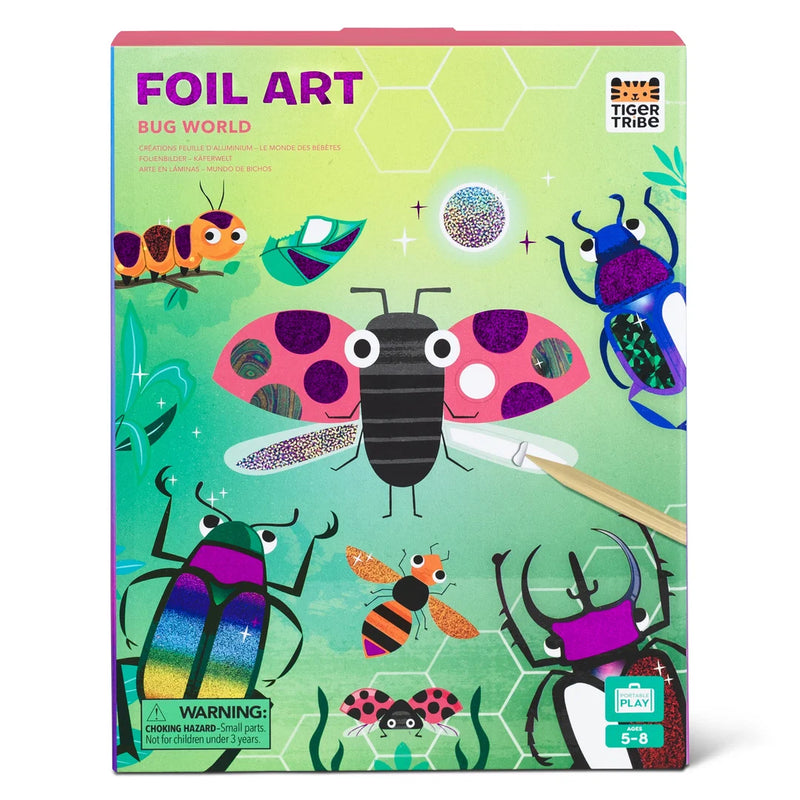 Tiger Tribe Foil Art Bug World Art and Craft for Kids 5yrs+