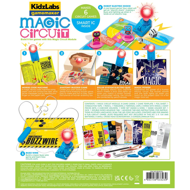 KidzLabs Gamemaker Magic Circuit Games Early Science STEM Toys 5yrs+