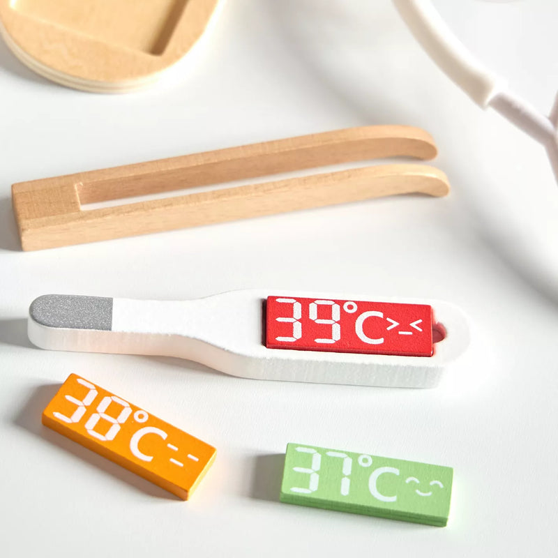 Wooden Doctor Case Set 19pcs By Classic World Occupation Pretend and Imaginative Play 3yrs+