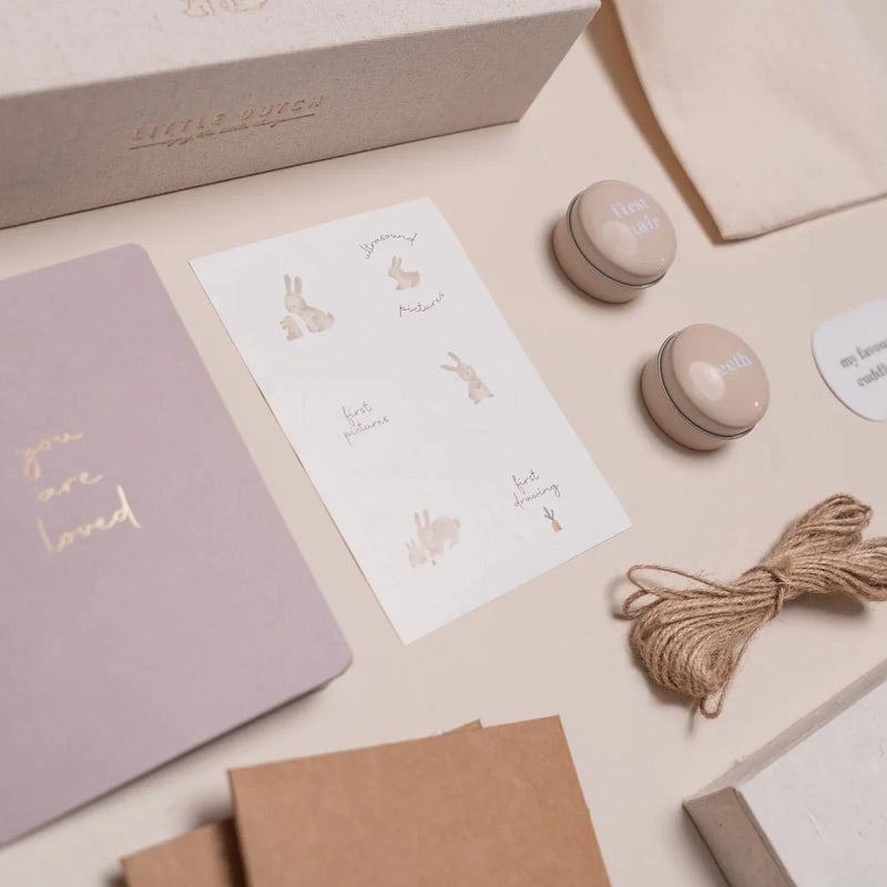 Little Dutch Bunny Baby Memory Box Keepsake Gift Idea for Newborns & Baby Shower 0m+