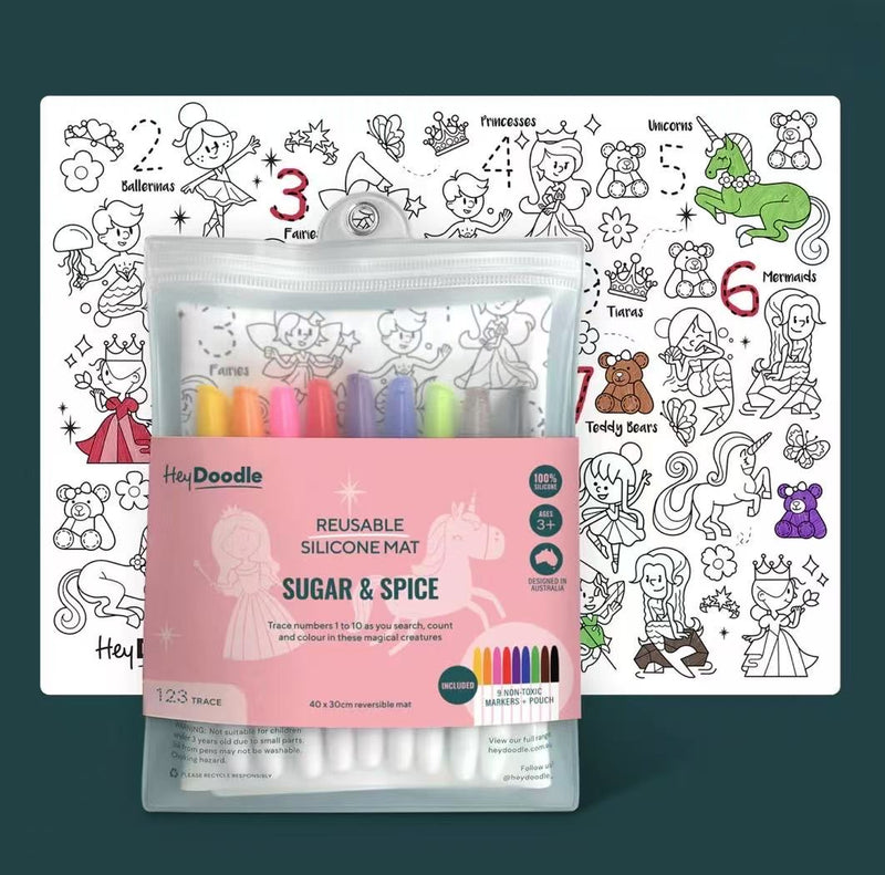 Hey Doodle 123 Sugar and Spice Art and craft for kids Travel Toys Unicorn Toys Best Seller Fairy Unicorn and Castle Theme Most Loved in Store 3yrs+