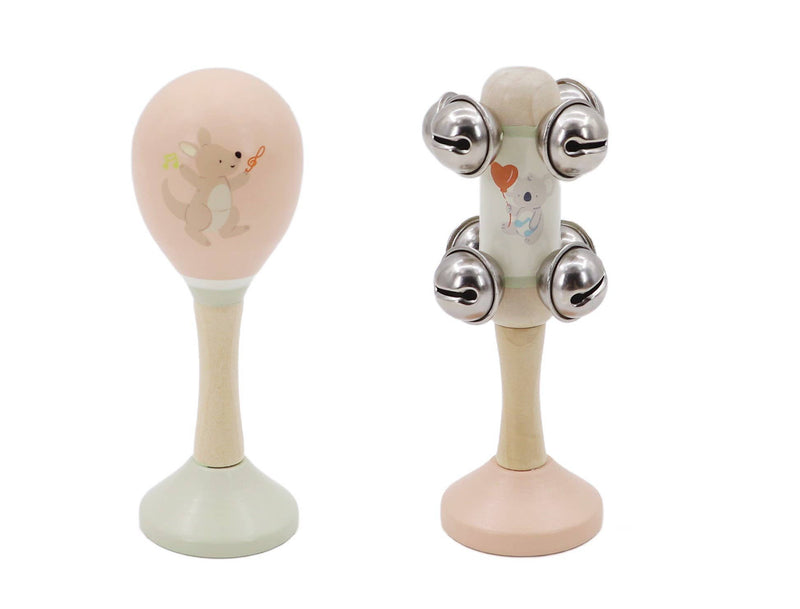 KoKo's Music Adventure Wooden Music Kangaroo Set 2pcs By Onya Kids Musical Instrument for kids Baby Toys Australian Animals Gift Idea for 18m+