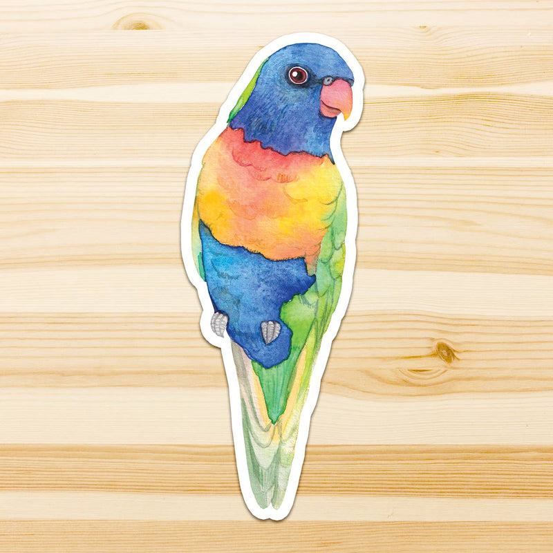 Australian Bird Stickers Vinyl Waterproof Stickers set of 4 by Watercolour By Cat
