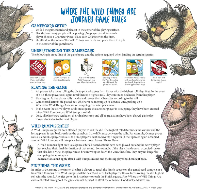 Where The Wild Things Are: Journey Board Games for kids 8yrs+