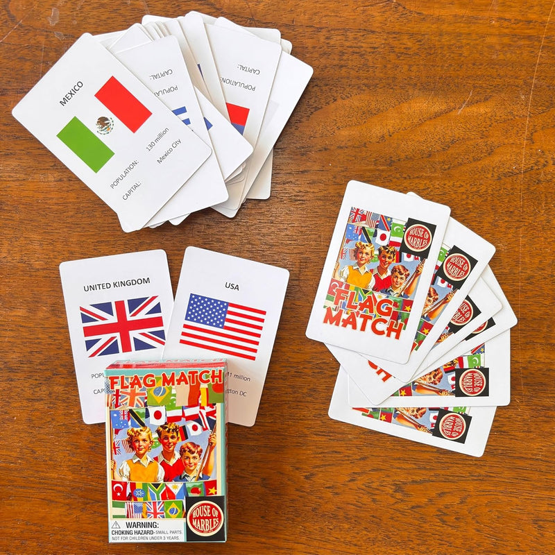 Flag Match Memory Card Game by House of Marbles 4yrs+