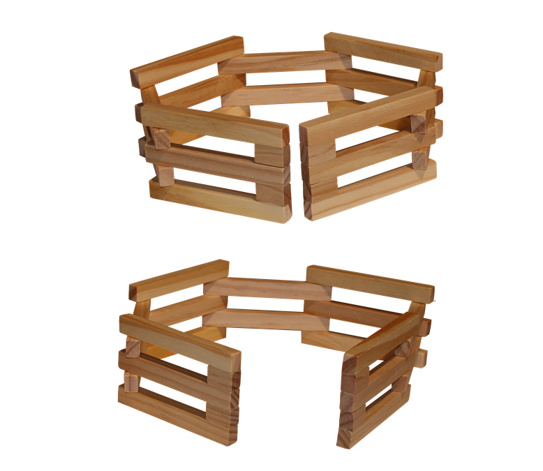 The Freckled Frog Wooden Fences 4pc 12m+