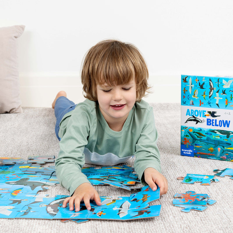 Crocodile Creek Jigsaw Puzzles Above & Below 48pcs Ocean and Sky Gifting Idea for 4yrs+